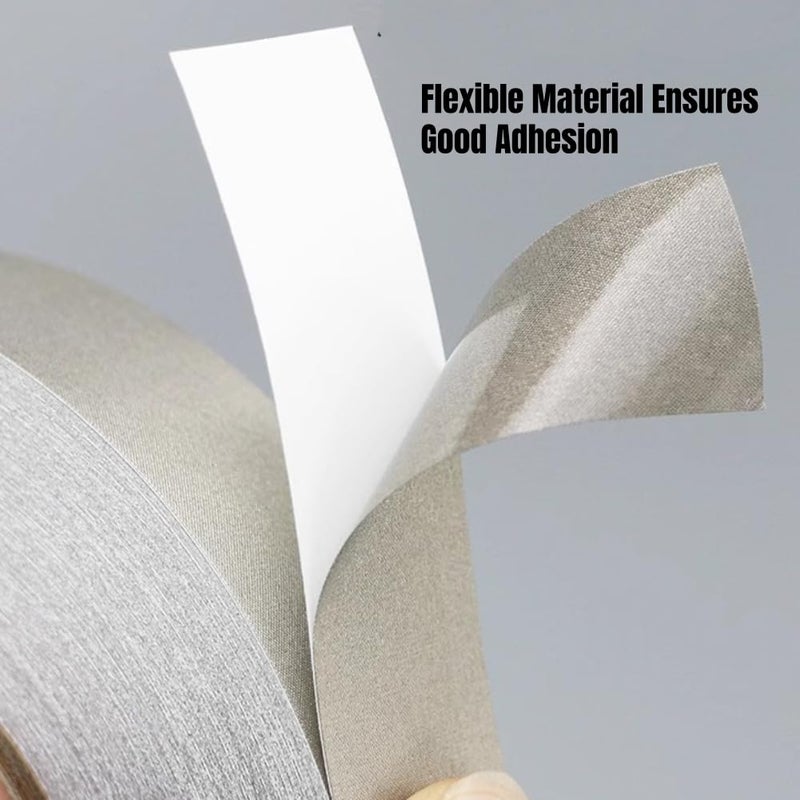 SICCOMA Faraday Cloth Tape Double Conductive Cloth Adhesive Tape for EMI Shielding, Wire Harness Wrap, Grounding, Guitar Interference Signal Blocking, Electrical Repair (1/4inx66FT) - Image 5